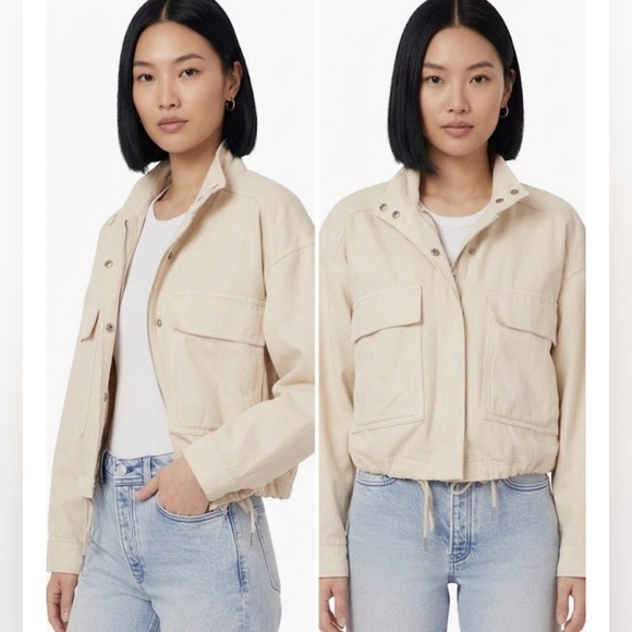 Scotch & Soda Jackets & Blazers - Scotch & Soda New women’s cropped Utility Jacket zip front ivory cotton blend M